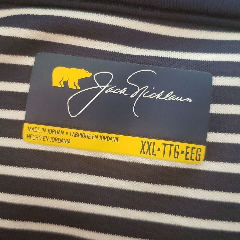 Very Nice Jack Nicklaus Striped Polo Golf Shirt Sz XXL - Picture 5 of 5